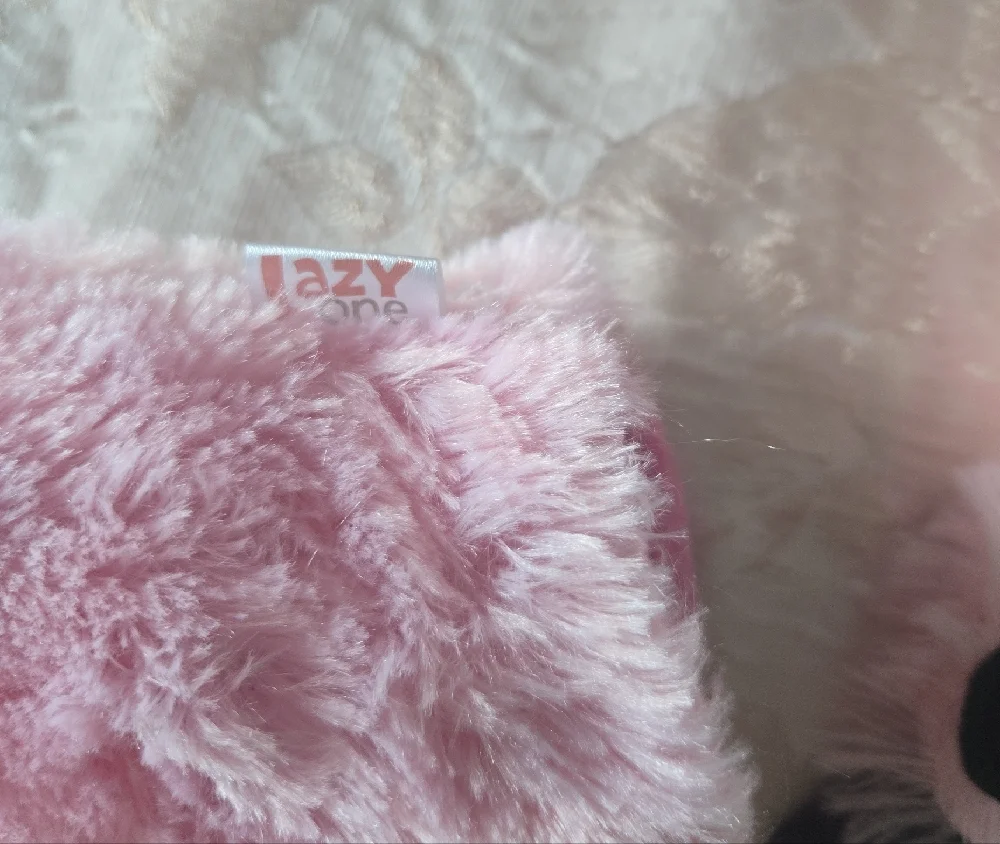 Lazy One Pink Plush Bear Hat with Label